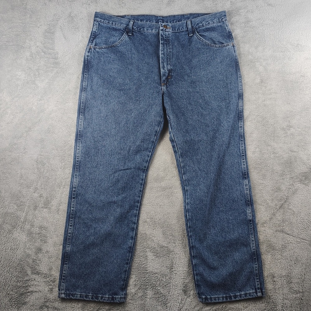 Vtg‎ Rustler Mens Jeans 40X30 Cowboy Western 100% Cotton High Waisted Straight
